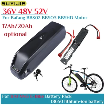 Для Электрического велосипеда Hailong Аккумулятор 36V 48V 52V 12Ah 15Ah 20Ah 500w 750w 1000w 18650 Литиевая Батарея Bafang Battery с 40ABMS